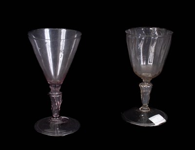Lot 862 - Two façon de Venise wine glasses