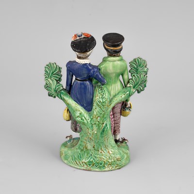 Lot 318 - A Staffordshire pearlware figure of Dandies