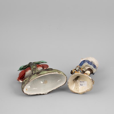 Lot 321 - A pearlware figure of a shepherd
