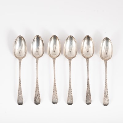 Lot 152 - A set of six George III silver teaspoons