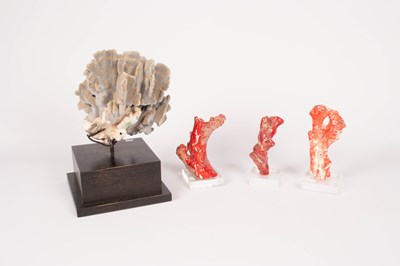 Lot 341 - A collection of coral sculptures