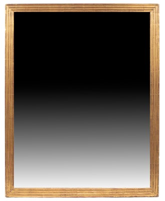 Lot 857 - A rectangular gilt framed mirror