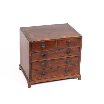 Lot 349 - A 19th Century mahogany apprentice chest