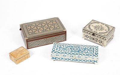 Lot 240 - A collection of decorative Eastern boxes