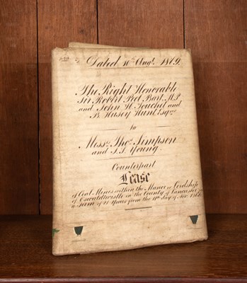 Lot 726 - [Robert Peel, Baronet] A vellum Counterpart lease of Coal Mines