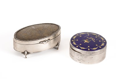 Lot 168 - A silver and tortoiseshell dressing table box