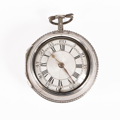 Lot 84 - A George III silver pair-cased pocket watch