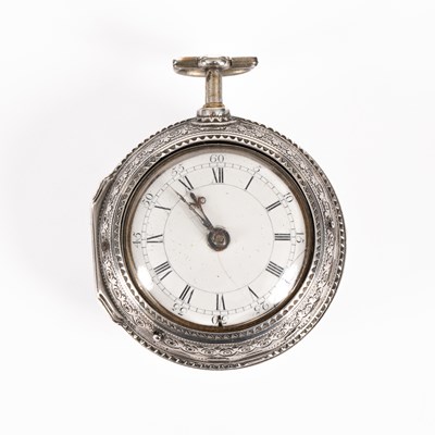 Lot 85 - A George III silver pair-cased pocket watch