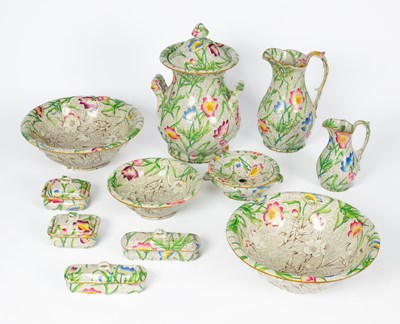 Lot 261 - A Staffordshire pottery wash set
