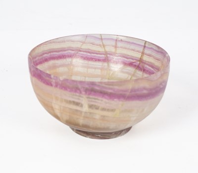Lot 390 - A carved and polished Blue John bowl