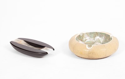 Lot 349 - A shagreen ashtray