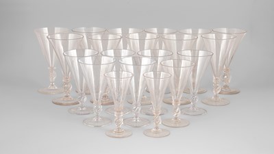 Lot 323 - A part suite of Venetian drinking glasses