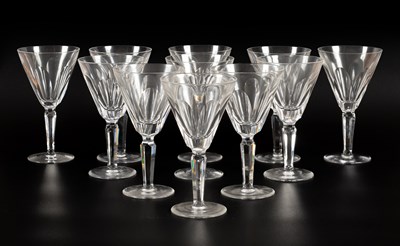 Lot 320 - Eleven Baccarat wine glasses