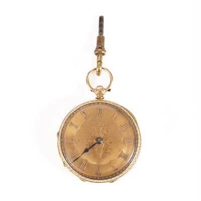 Lot 83 - A lady's 18ct gold cased open-faced pocket watch