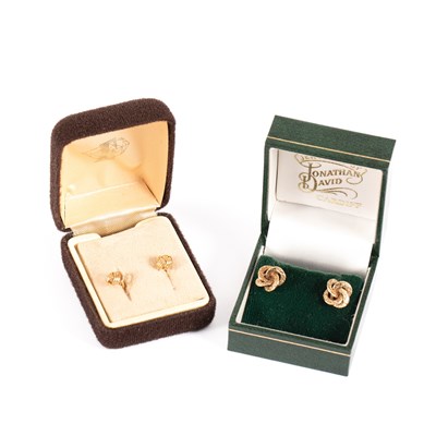 Lot 38 - A pair of 9ct gold ear studs