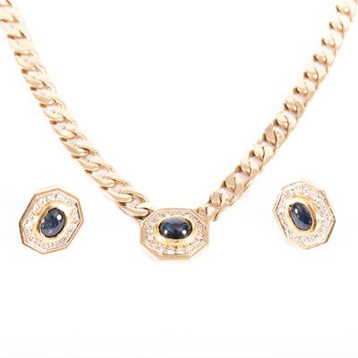 Lot 41 - A sapphire and diamond necklace