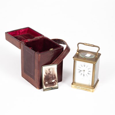Lot 904 - Royal Interest: A late 19th Century carriage alarm clock