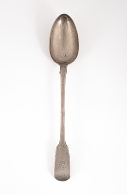 Lot 159 - A George IV silver fiddle patterns spoon