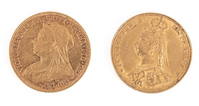 Lot 199 - Two Victorian gold sovereigns