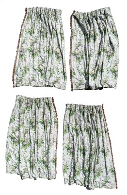 Lot 415 - Two pairs of floral curtains