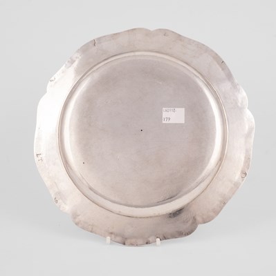 Lot 403 - A Continental white metal plate