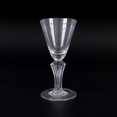 Lot 323 - An English moulded stem large wine glass