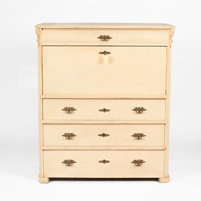 Lot 794 - An ivory painted secrétaire à abattant