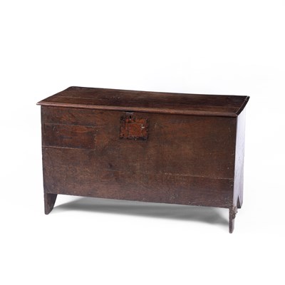 Lot 890 - An oak plank chest