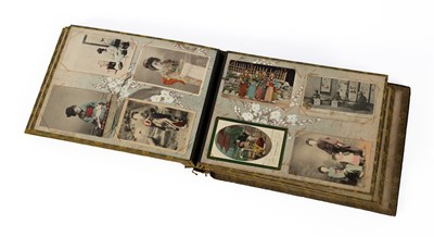 Lot 993 - An Edwardian postcard Album of Japanese Interest