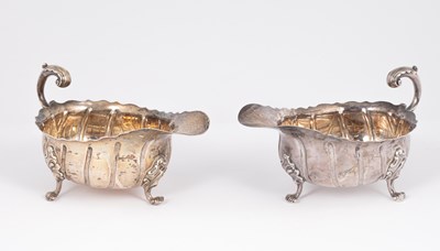 Lot 20 - A pair of Victorian silver sauce boats