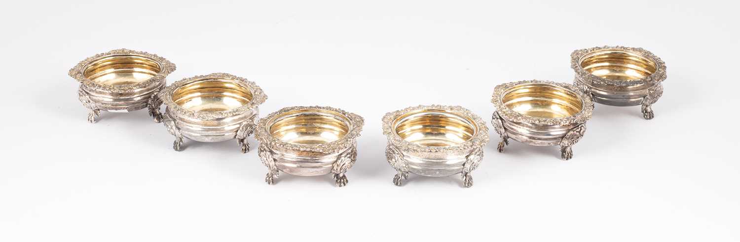 Lot 23 - A set of six George III silver open salts