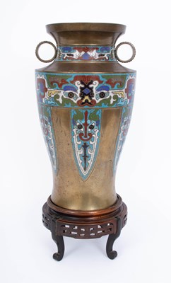 Lot 778 - A Japanese cloisonné enamel decorated vase