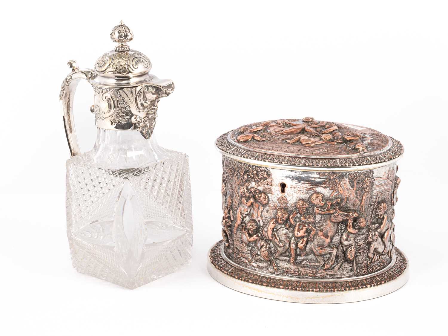 Lot 92 - A Victorian silver plated Classical Revival tea caddy