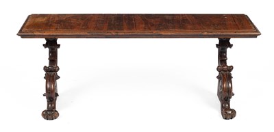 Lot 334 - A large Victorian rosewood wall mounted shelf