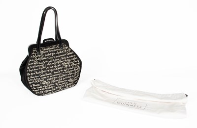 Lot 366 - A Lulu Guinness large Pollyanna black handbag