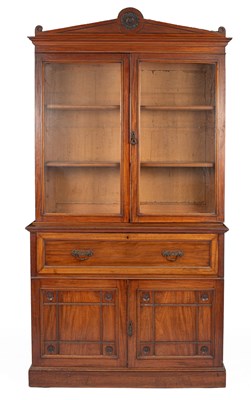 Lot 276 - A late Victorian mahogany Secretaire bookcase by James Shoolbred & Co.