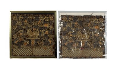 Lot 226 - A pair of Chinese embroidered military rank badges