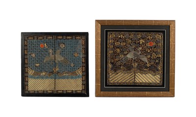 Lot 228 - Two Chinese embroidered rank badges