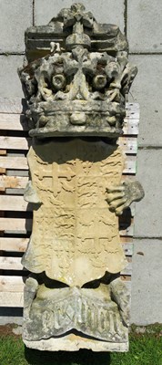 Lot 562 - The carved stone coat of arms of Edward I from the old Palace of Westminster