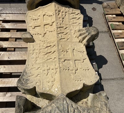 Lot 562 - The carved stone coat of arms of Edward I from the old Palace of Westminster