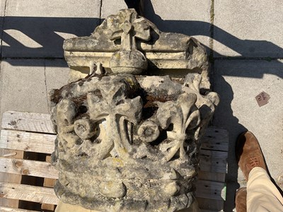 Lot 562 - The carved stone coat of arms of Edward I from the old Palace of Westminster