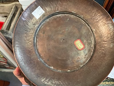 Lot 18 - A Newlyn pedestal copper rose bowl