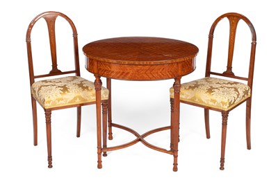 Lot 295 - An Edwardian satinwood and lime inlaid table