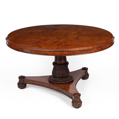 Lot 297 - A William IV pollard oak breakfast table