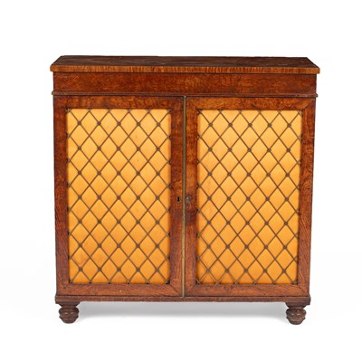 Lot 298 - A George IV pollard oak side cabinet