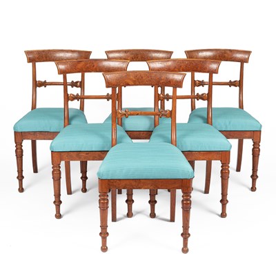 Lot 299 - A set of six William IV elm dining chairs
