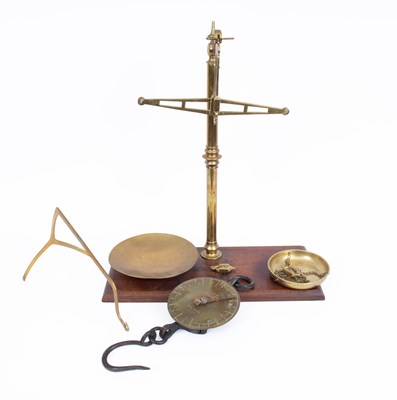 Lot 908 - A set of brass scales by W & T Avery