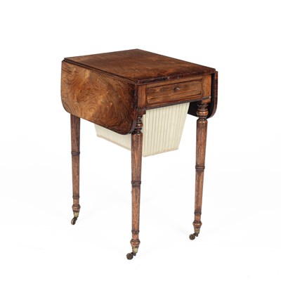 Lot 328 - A Regency rosewood Pembroke work table