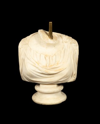 Lot 697 - A fragmentary marble bust of a Classical lady