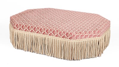 Lot 362 - A large upholstered coffee table/stool